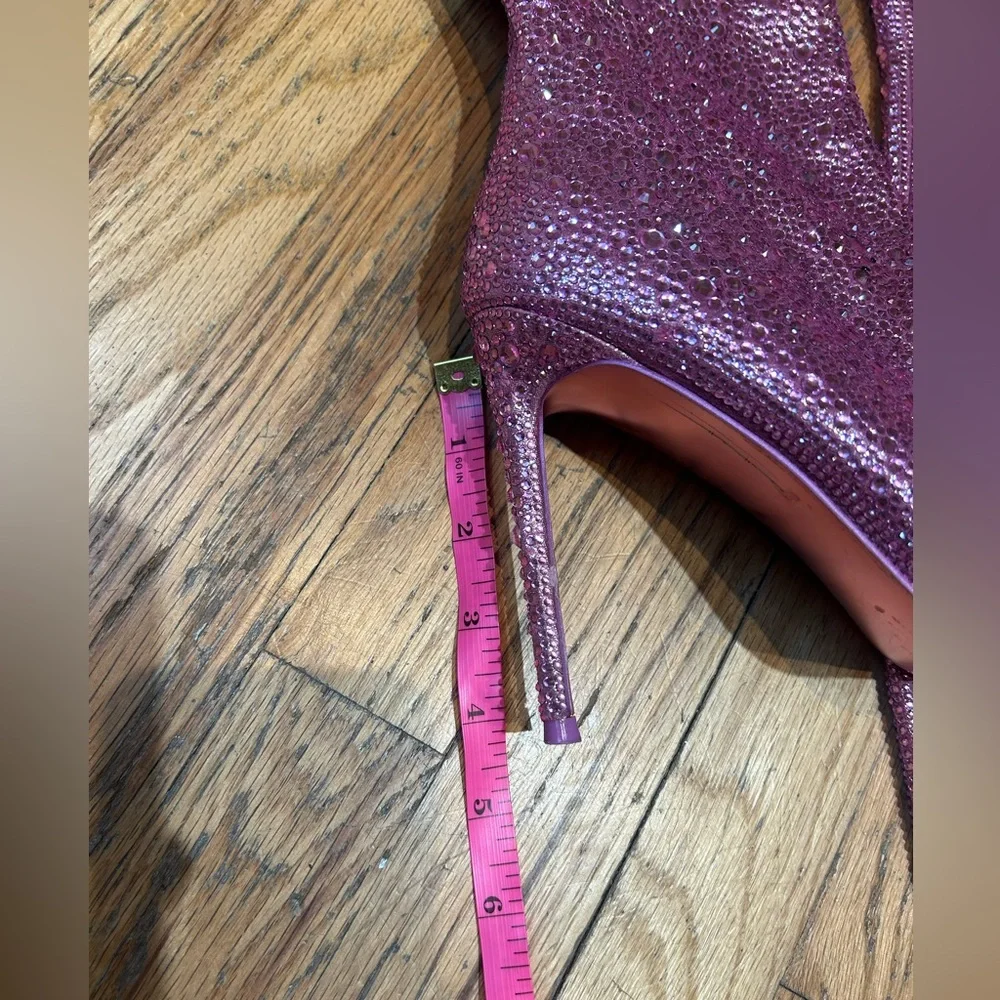 Steve Madden | Vivianne Pink Rhinestone Pointed-Toe Over-the-Knee Boots